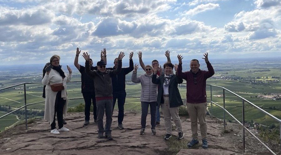 Delegation aus Noyers auf Neukastel